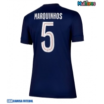 Camisa de Futebol Paris Saint-Germain Marquinhos #5 Equipamento Principal Mulheres 2025-26 Manga Curta